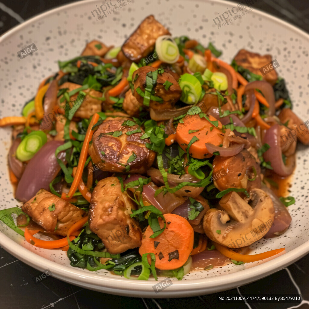 香煎豆腐蔬菜炒