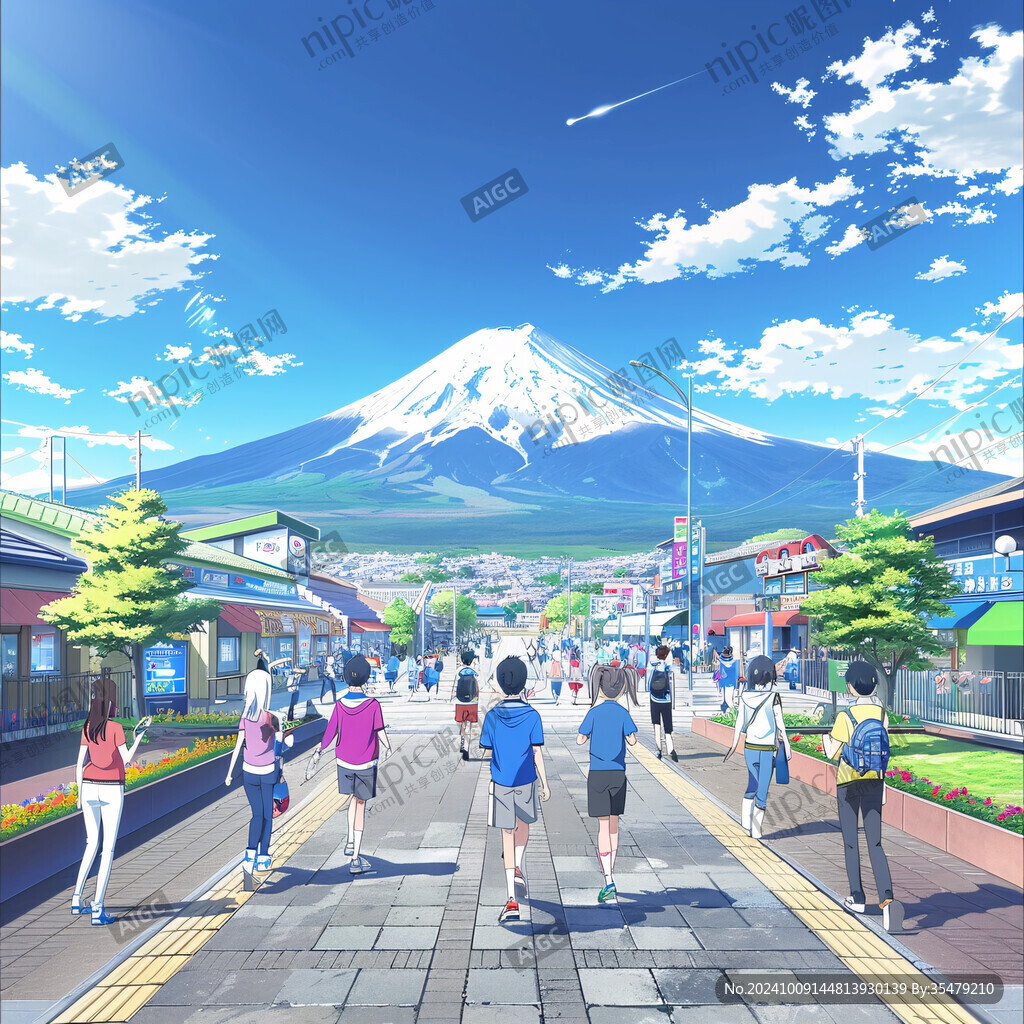 富士山下 夏日街景