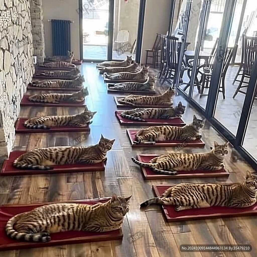 猫咪冥想课堂开课啦