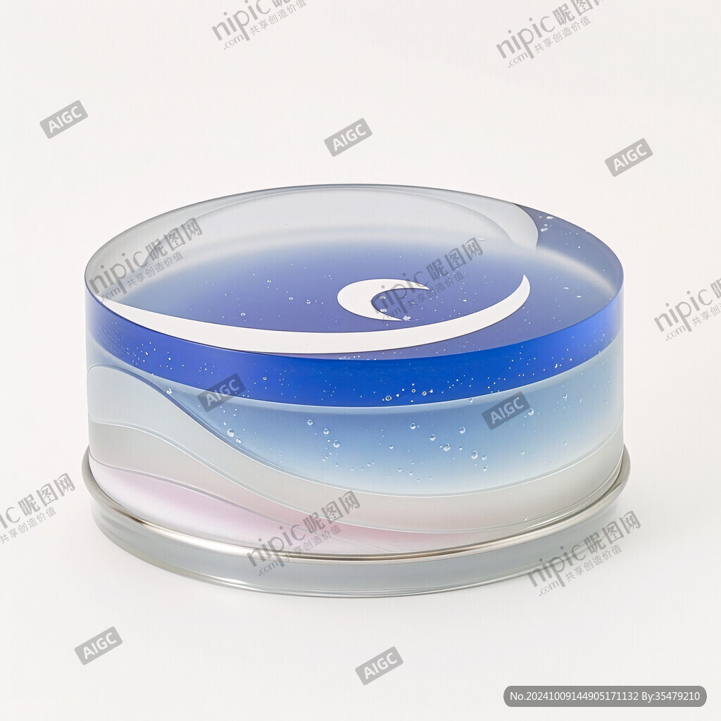 月夜玻璃摆件 静谧与美好