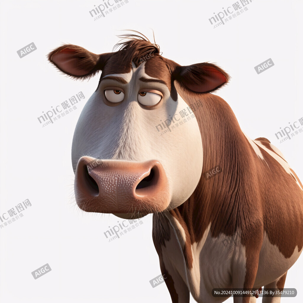 奶牛的忧郁眼神