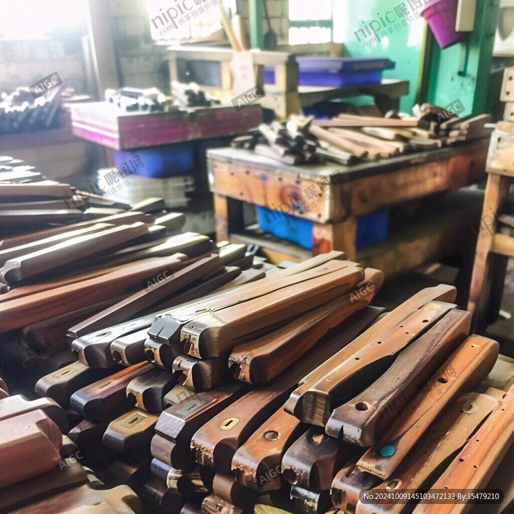 木制把手生产车间