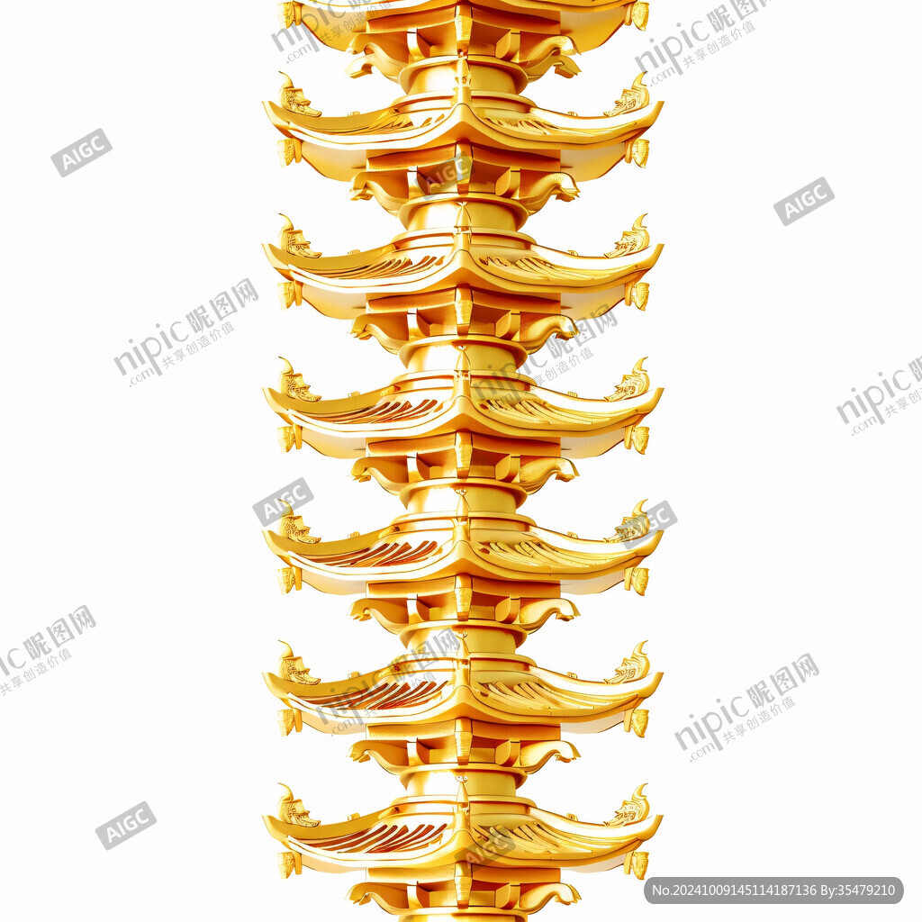 金光闪闪的宝塔