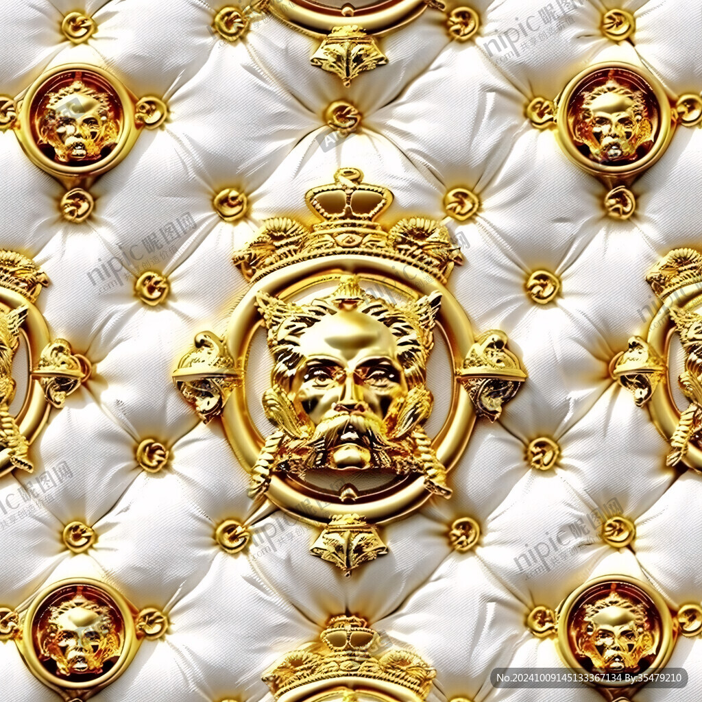 金色雕花图案背景