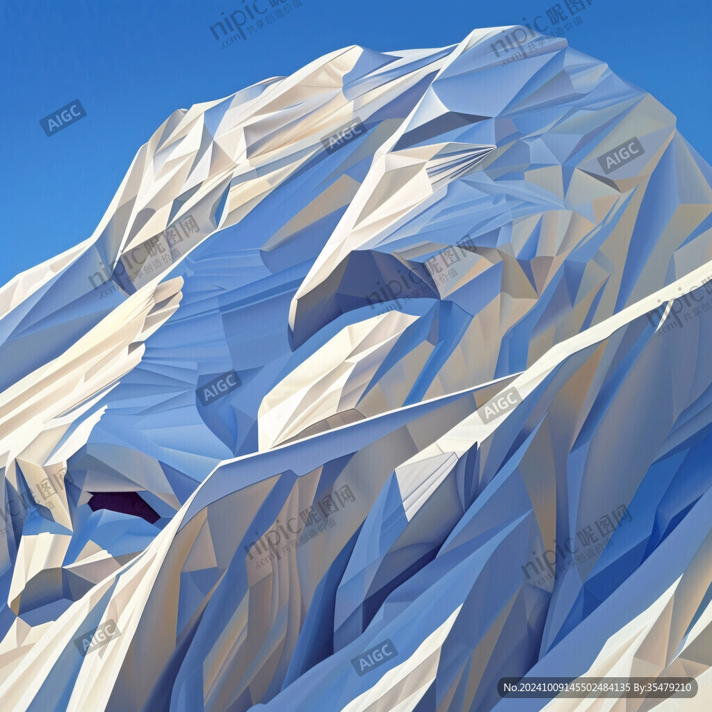 雪山之巅 光影交织