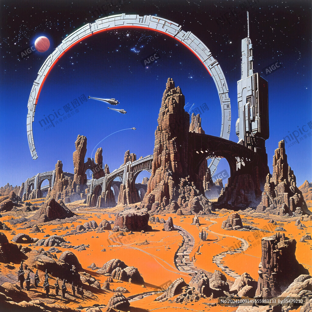 未来星球的奇幻景象