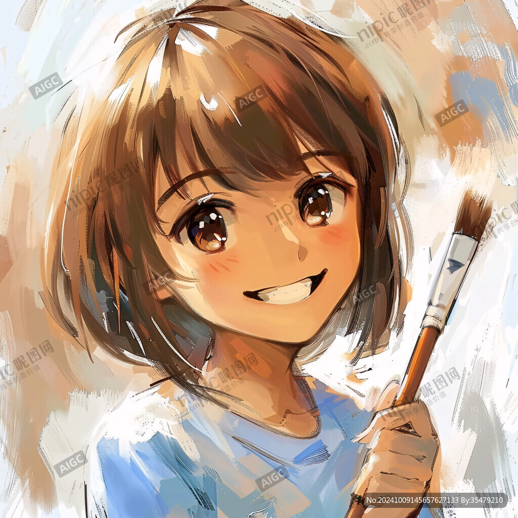 微笑少女 画笔点亮梦想