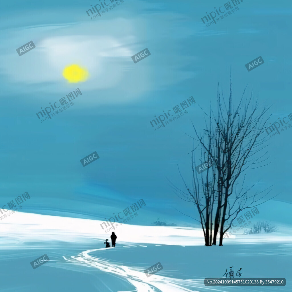冬日雪景 静谧暖阳