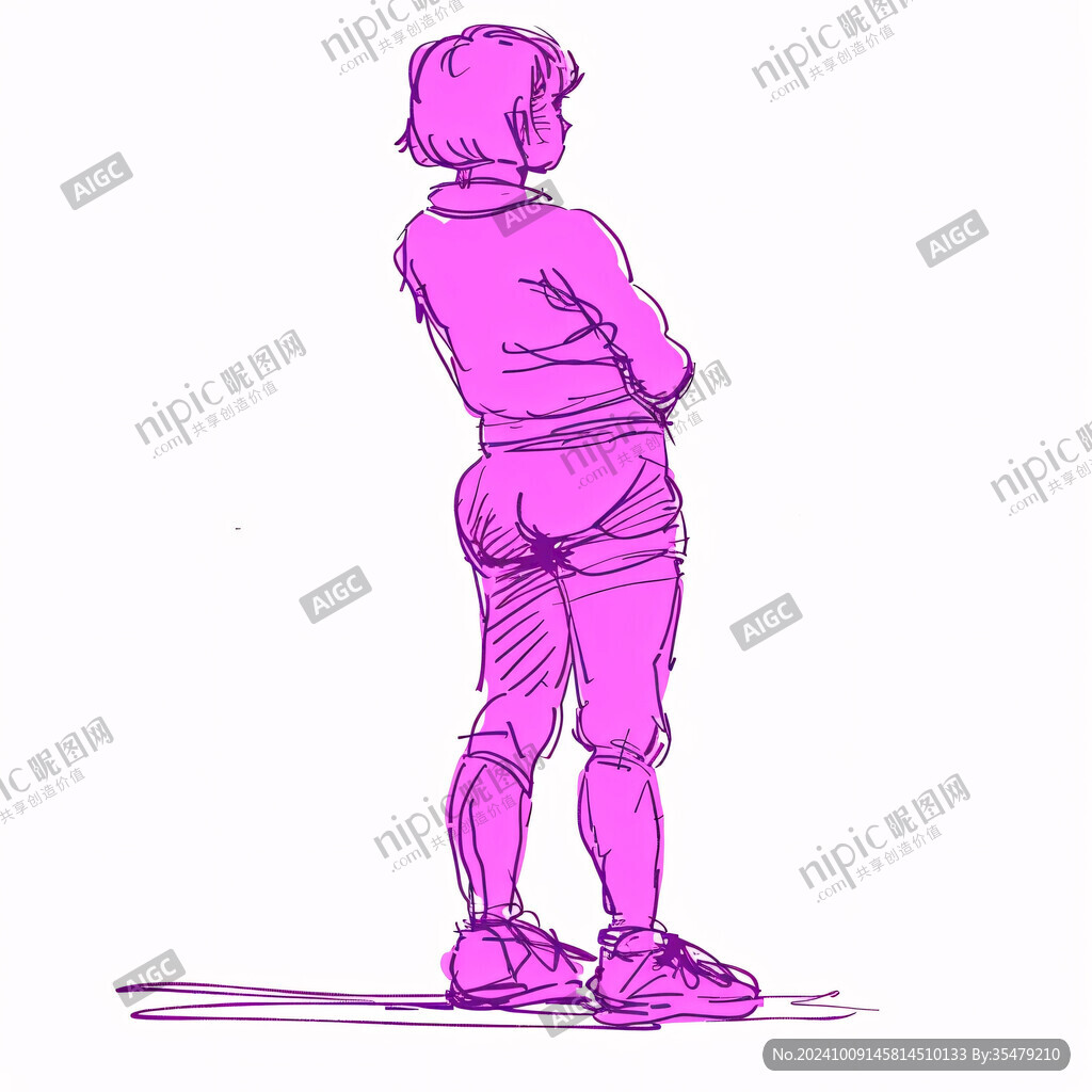 紫色背影 静默凝望