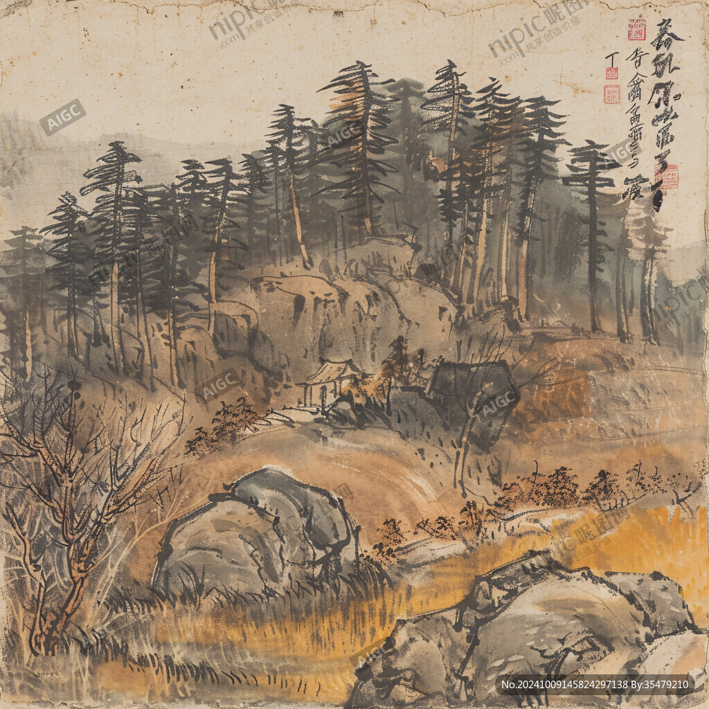 山水墨画 意境深远
