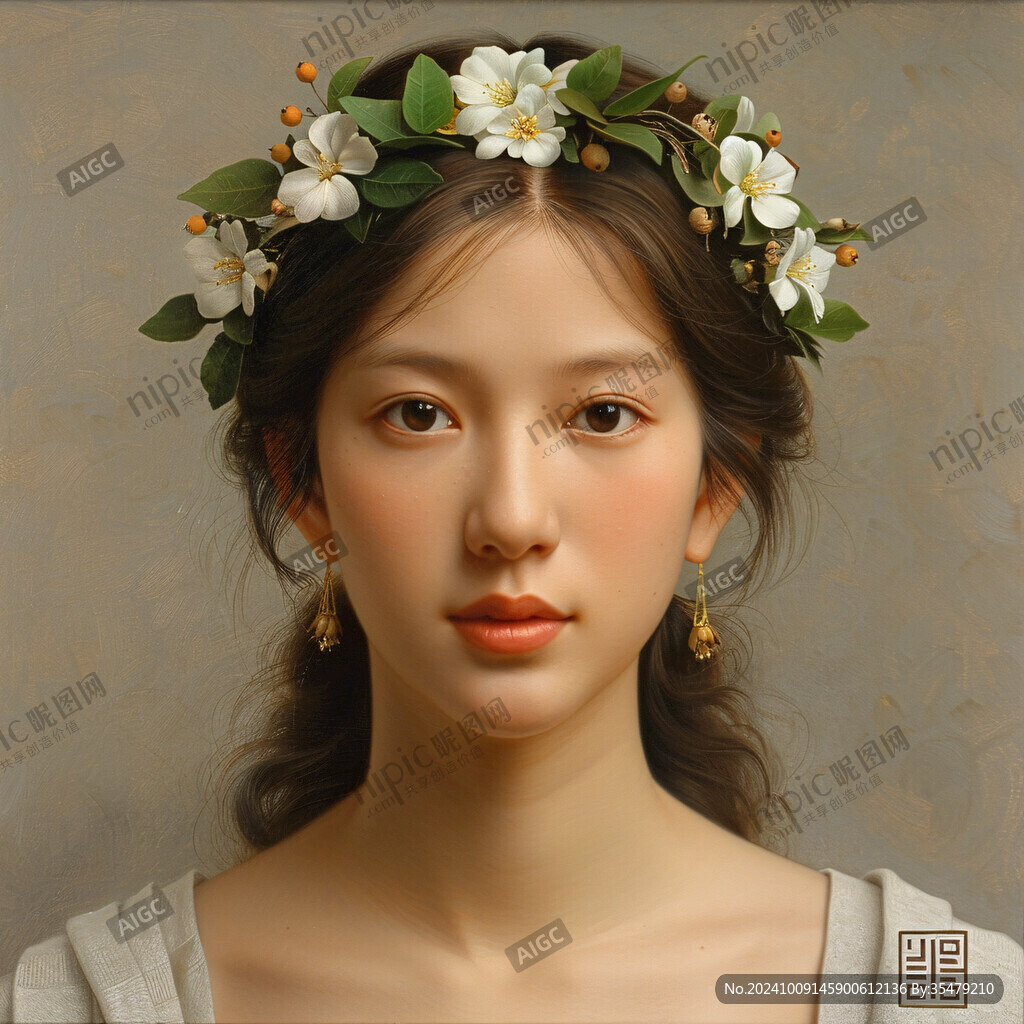 花冠少女 静谧美好