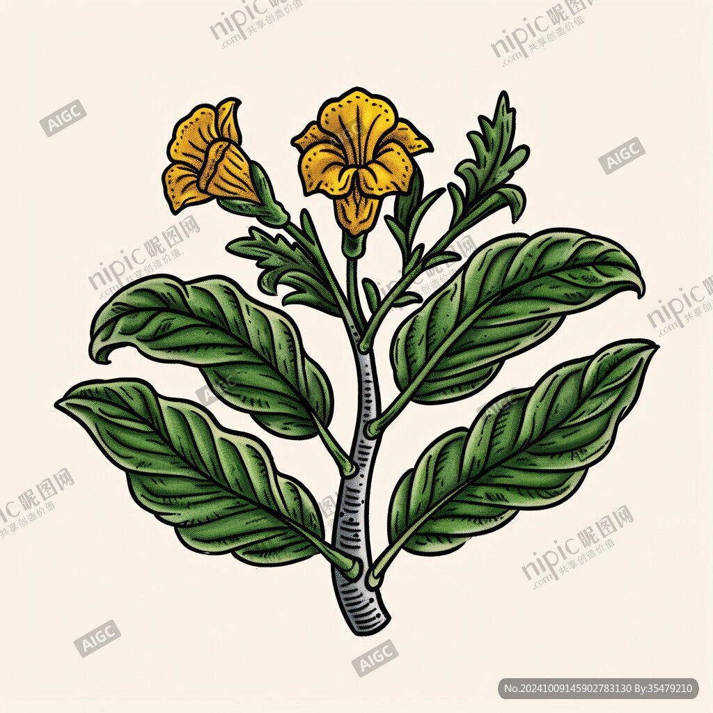 黄花绿叶 清新自然