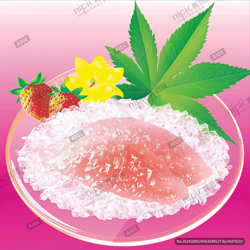 鲜嫩草莓鱼生
