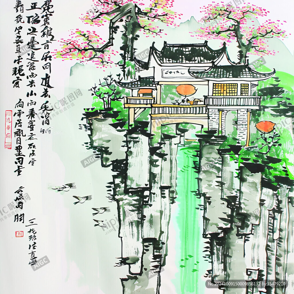 山崖上的古宅
