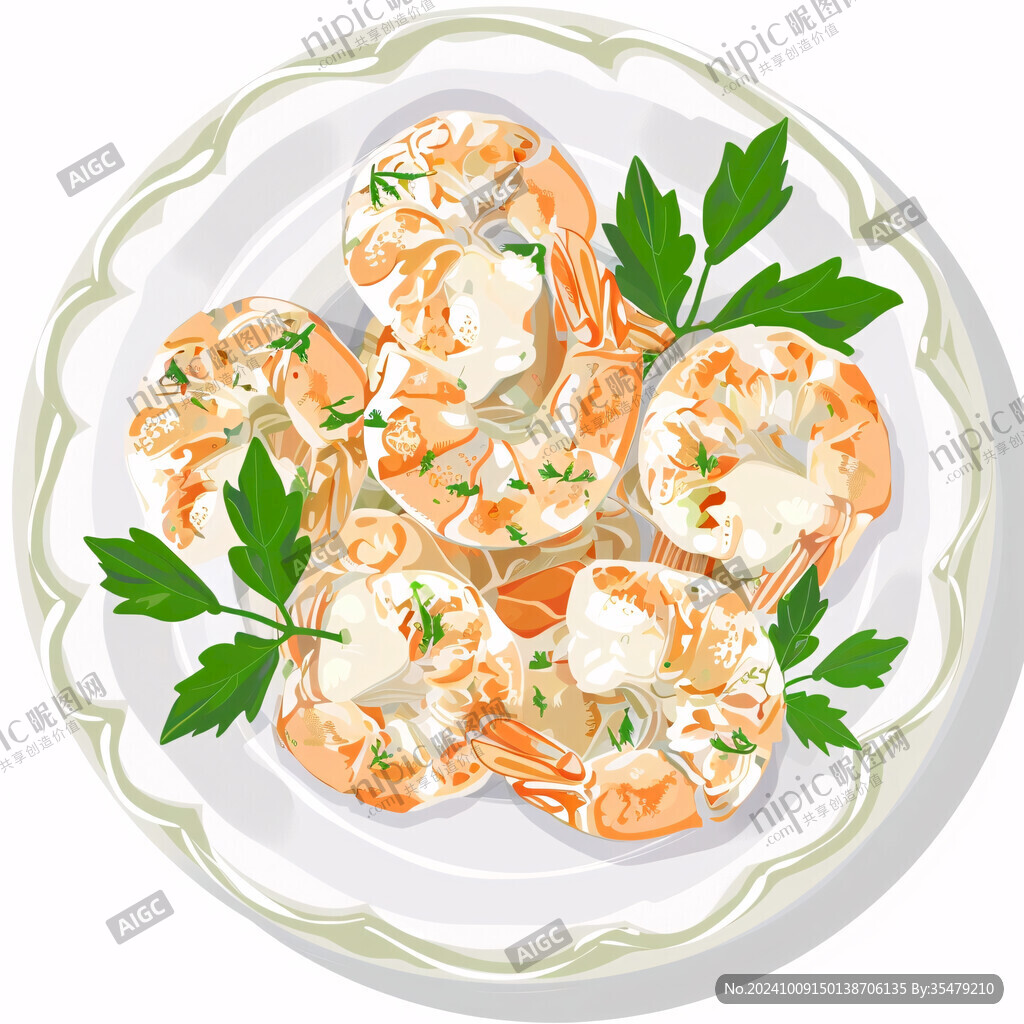 鲜美白灼虾 人间美味