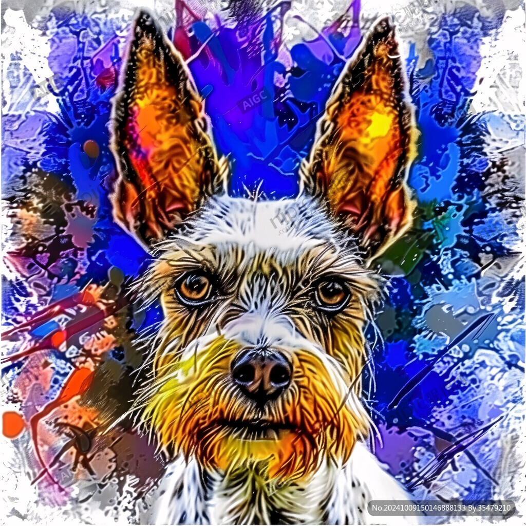 艺术犬 色彩斑斓