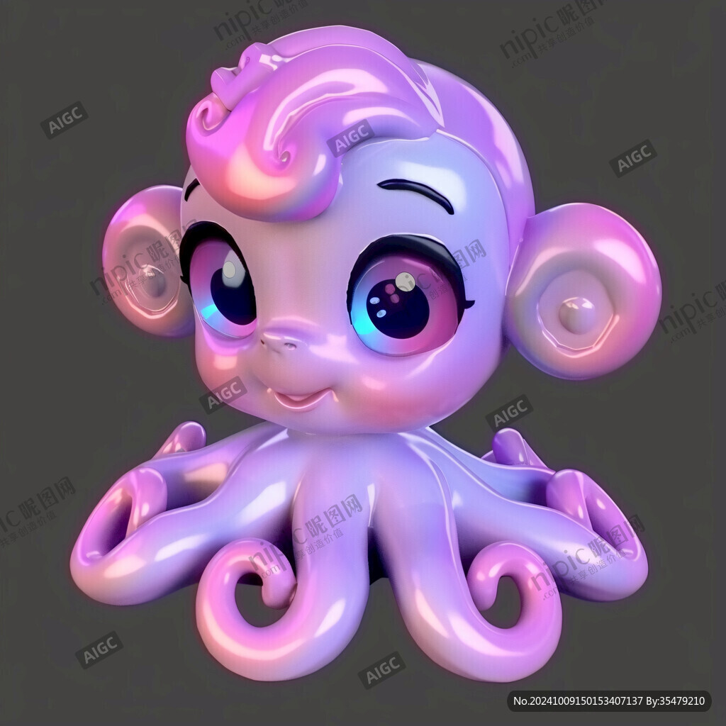 萌萌哒梦幻章鱼宝宝