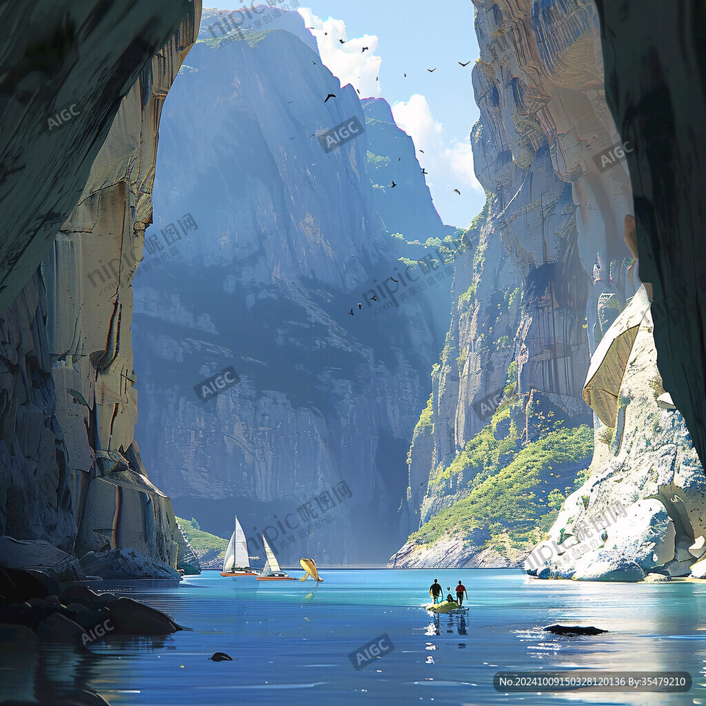 山洞里的宁静海湾