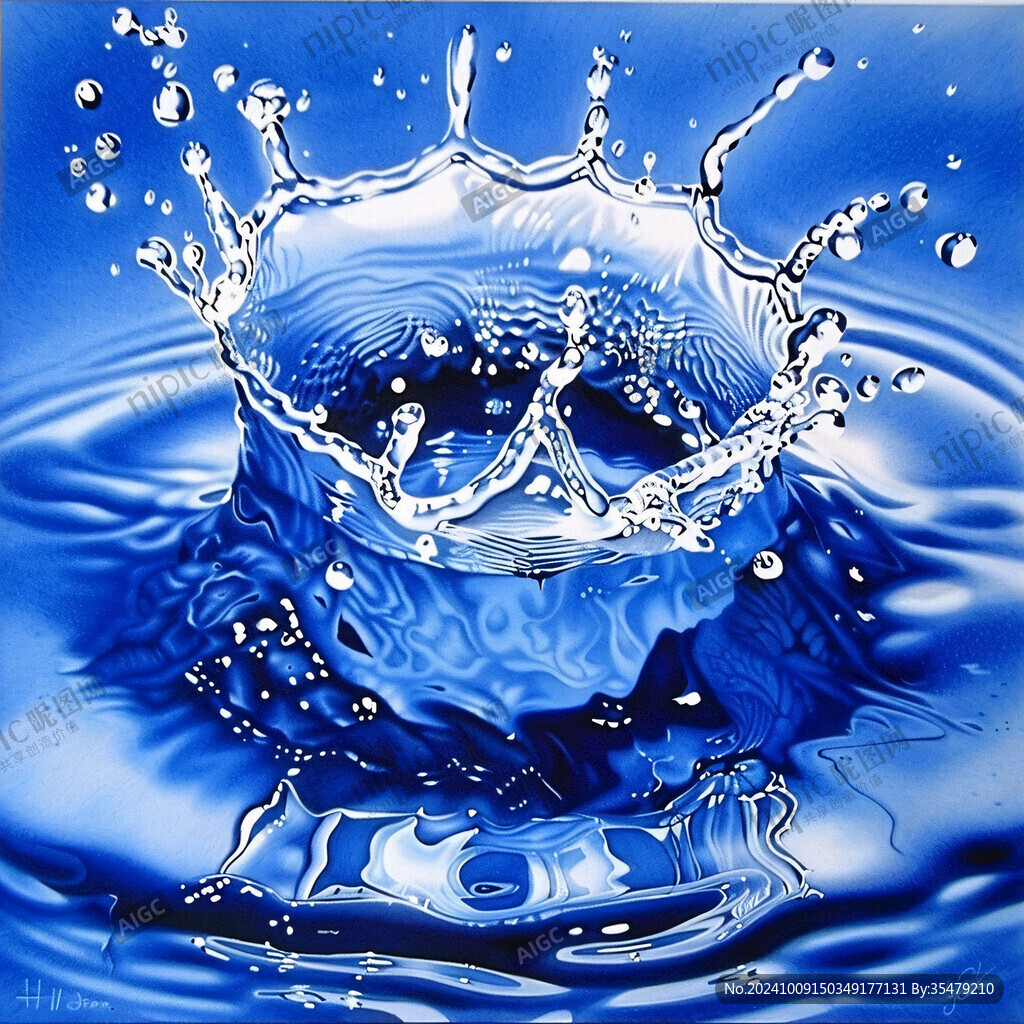 水滴溅起的瞬间