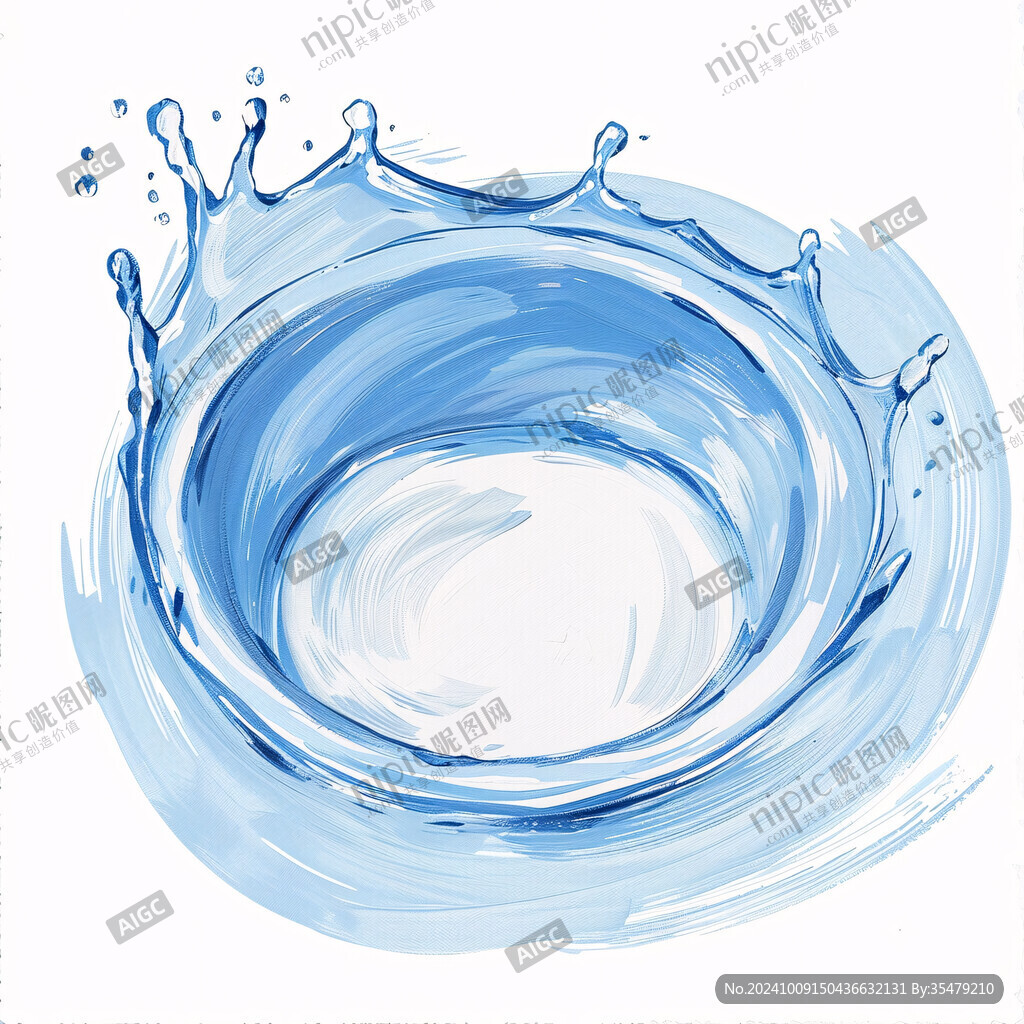 水滴涟漪 清澈自然