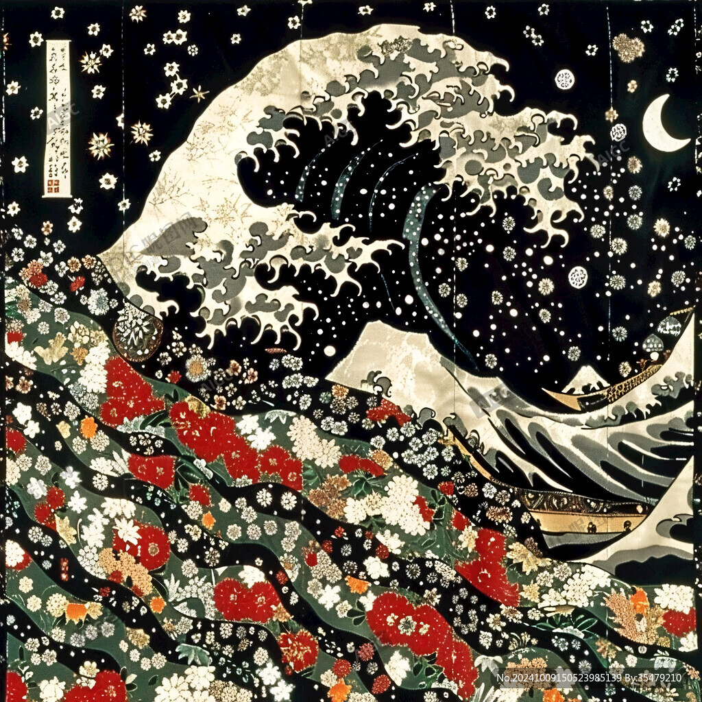 神奈川冲浪里 夜空繁星