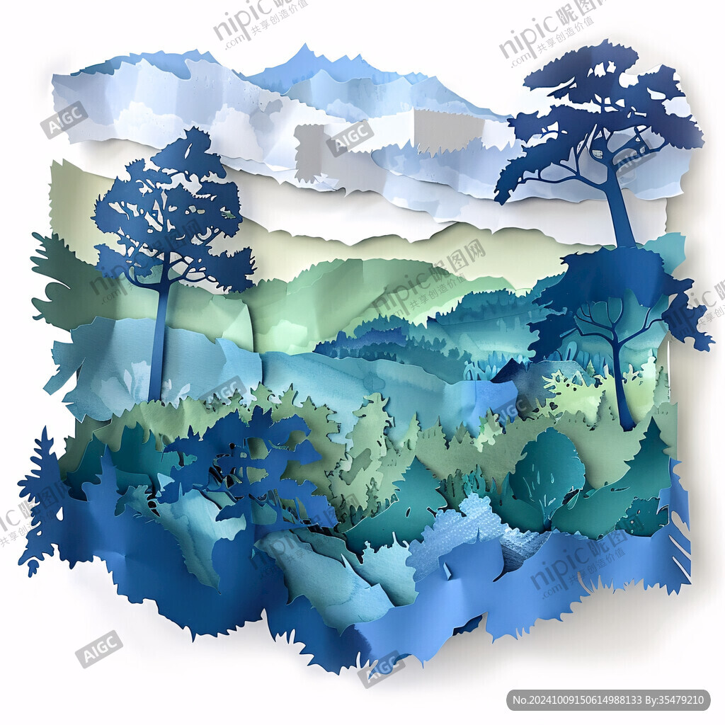 3d风景膨胀图案