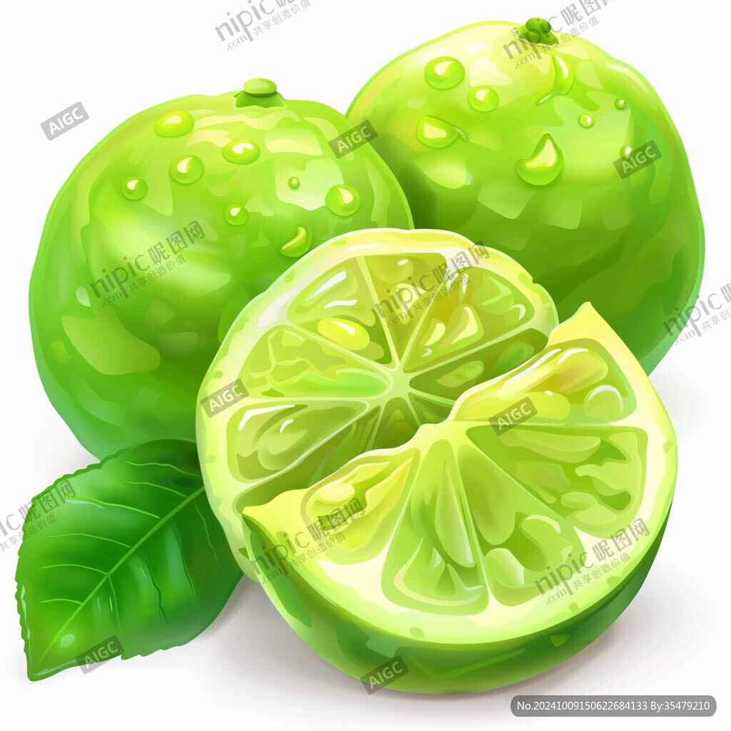 水果青柠插画