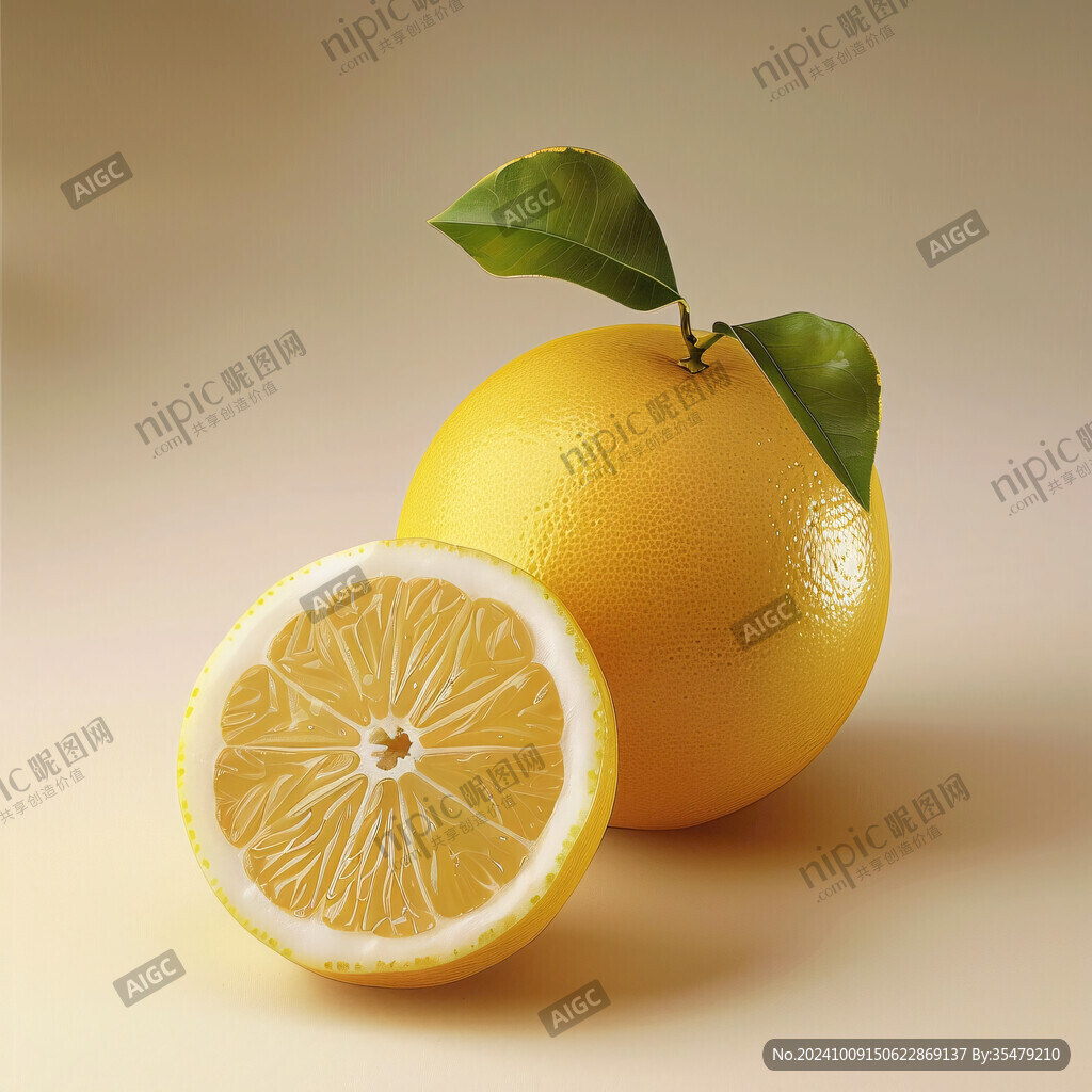 黄金葡萄柚插画