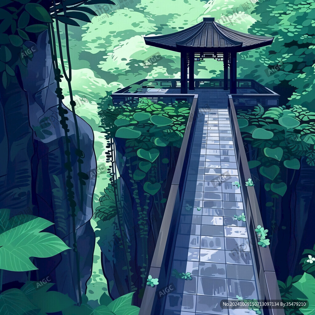 青城山插画