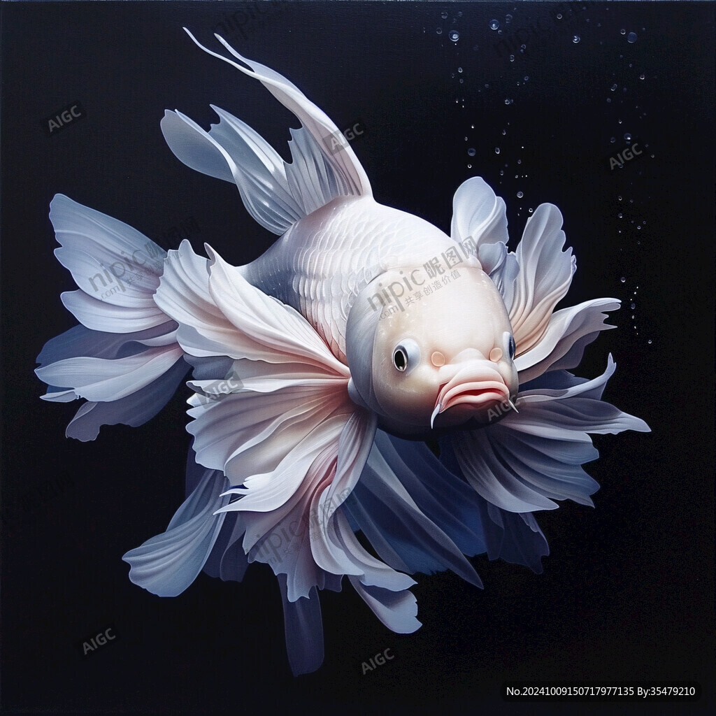 立体画素材金鱼立体画