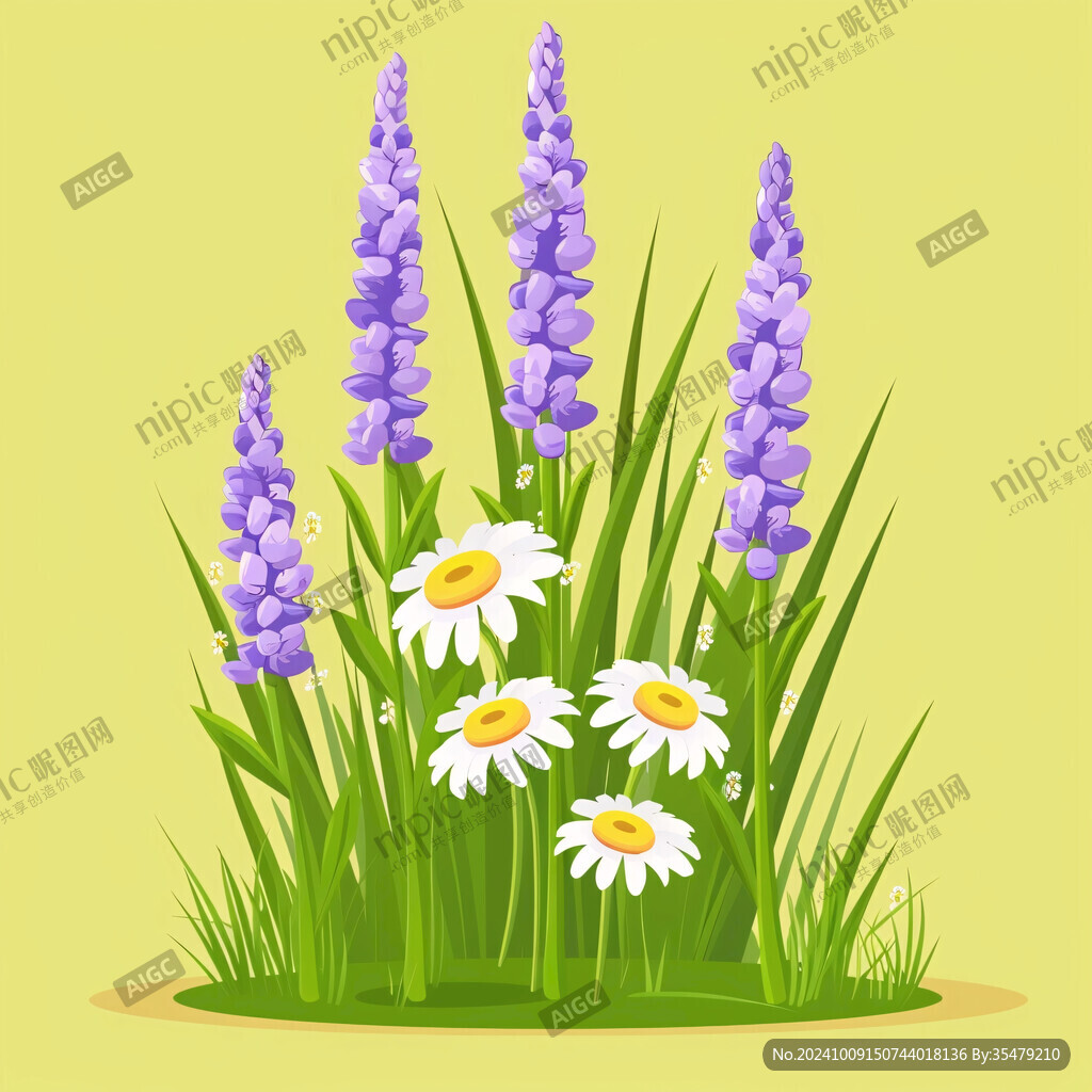 花草小品紫色野花