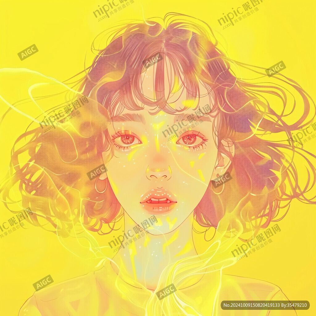 少女海报插画