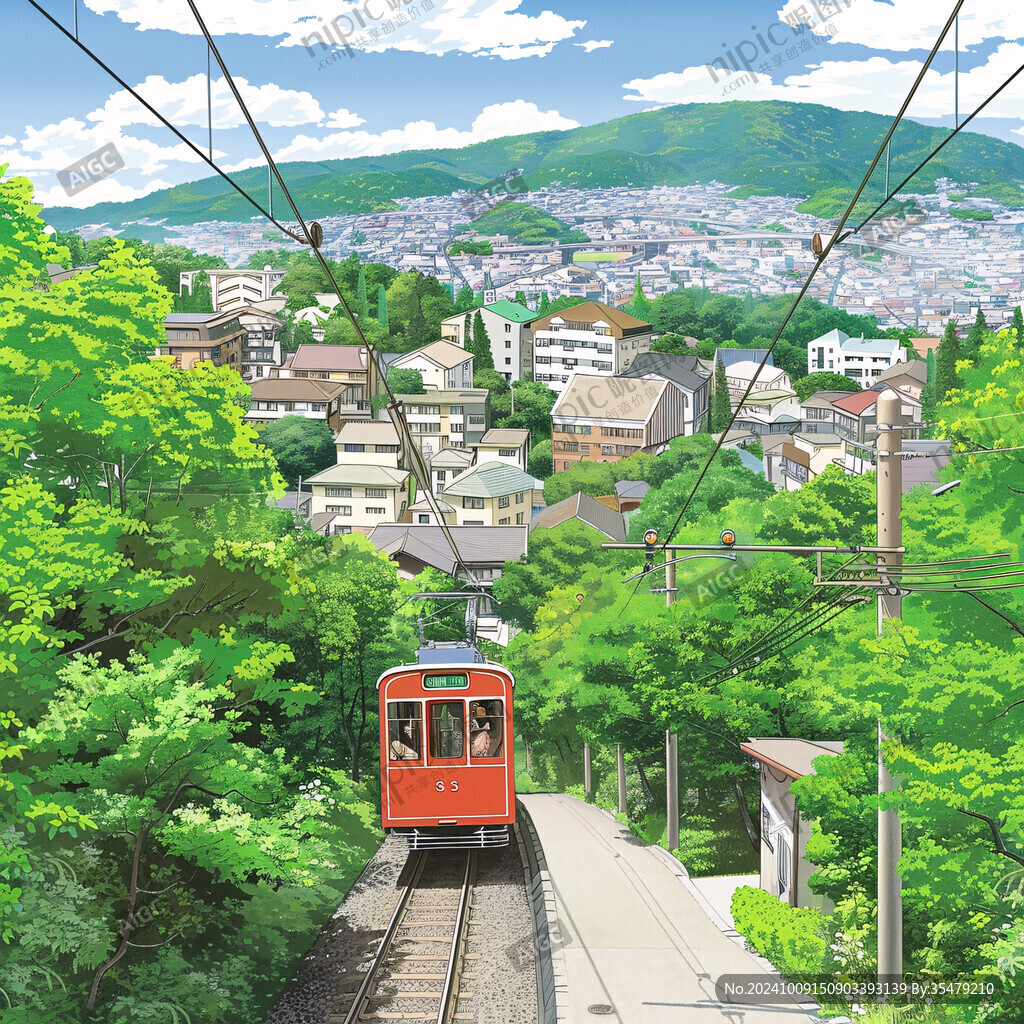 日系风景插画