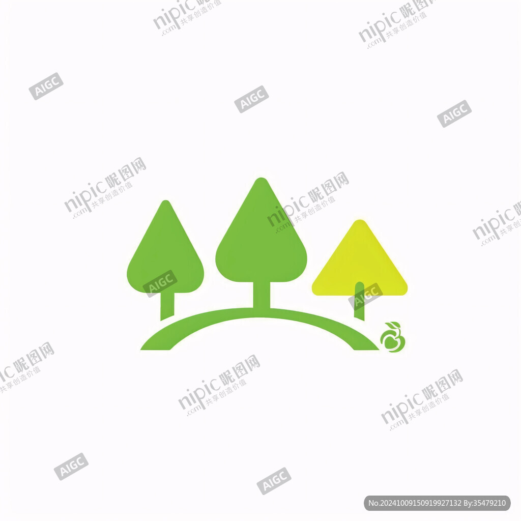 植树造林logo标志