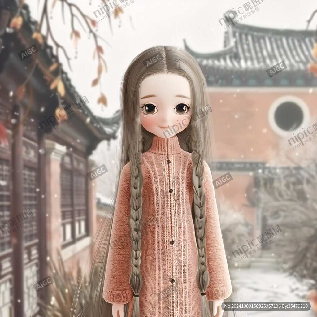 卡通中国风小女孩