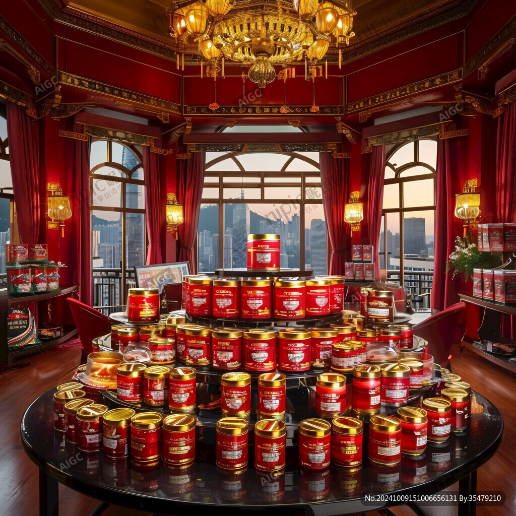红色美食场景