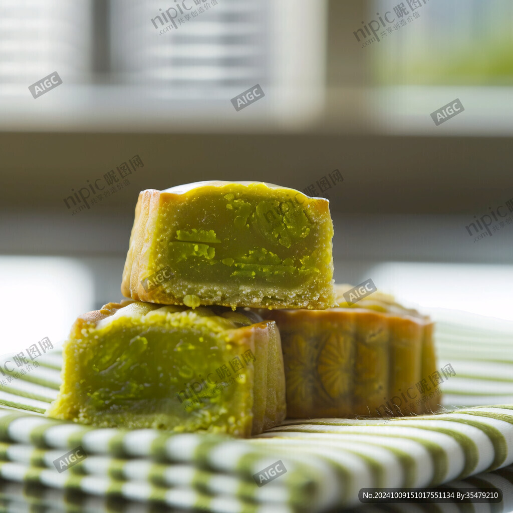 抹茶味月饼