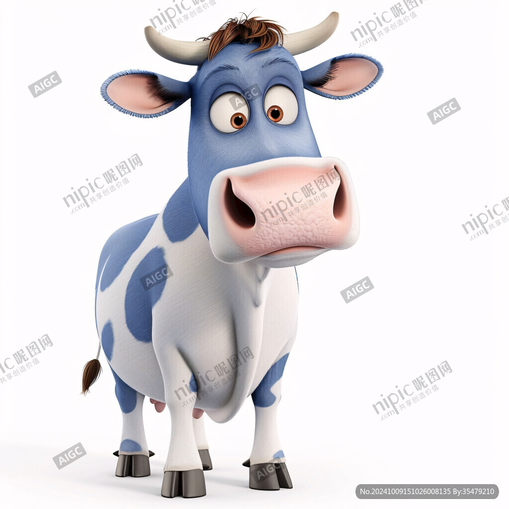 3d卡通牛