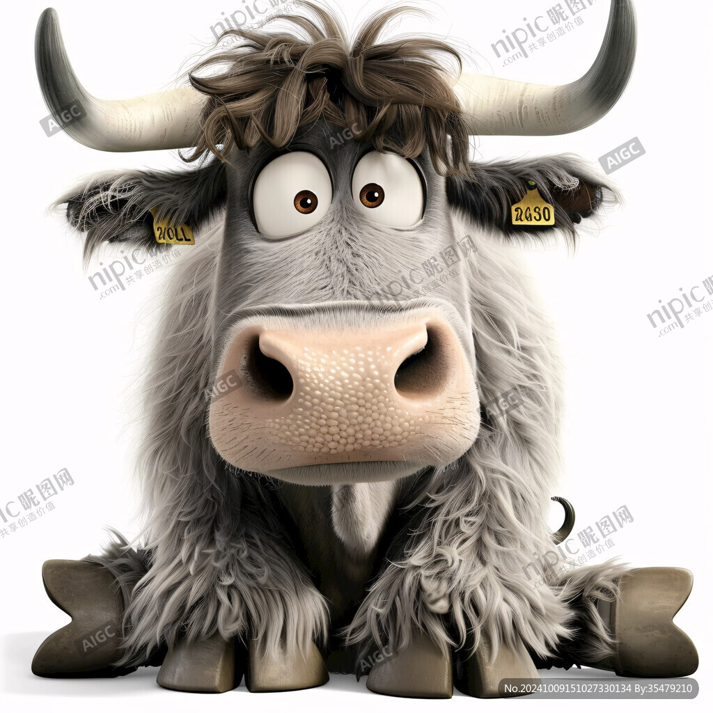 3d卡通牛