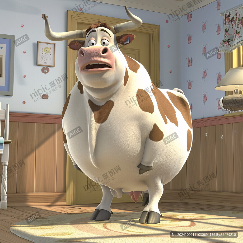 3d卡通牛