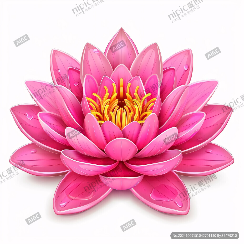 3d立体花卉荷花