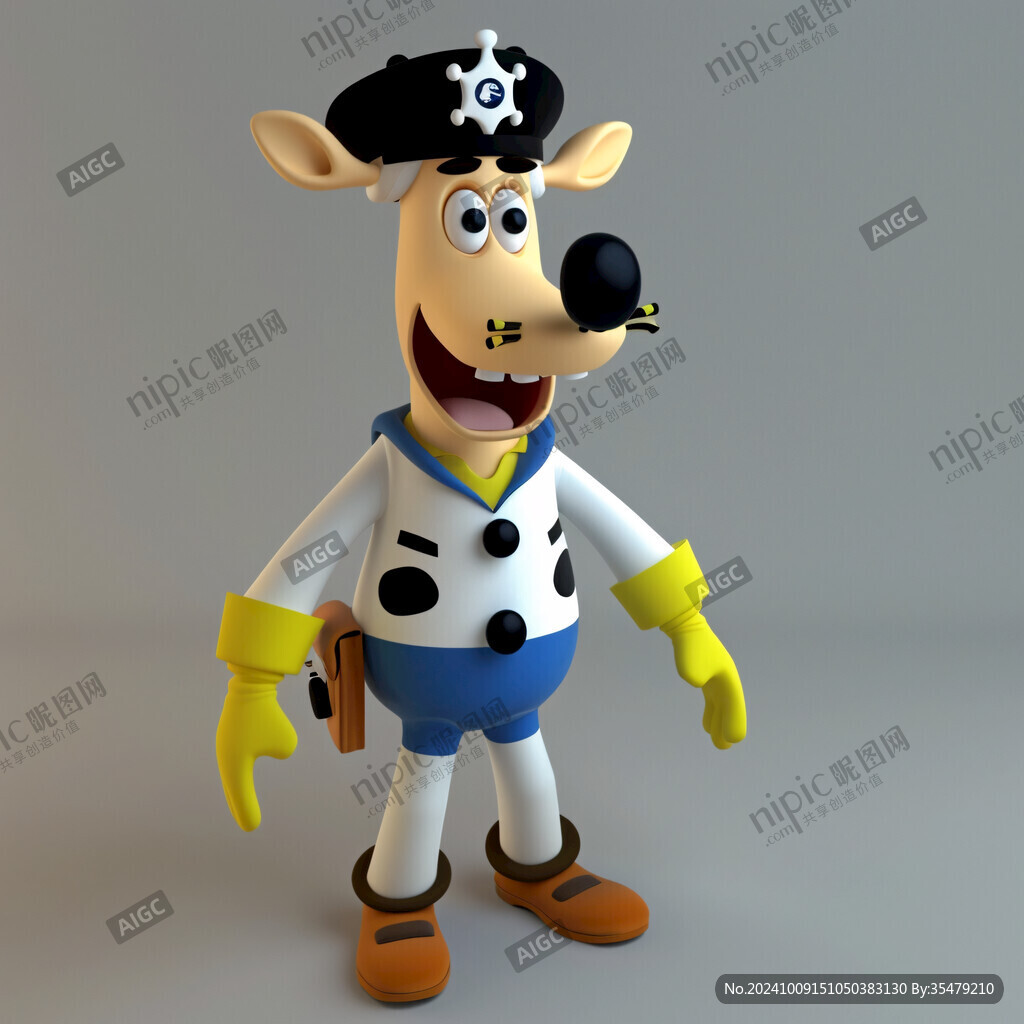 3d卡通牛