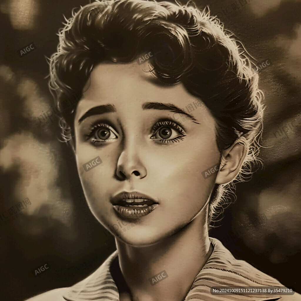 数字肖像插画