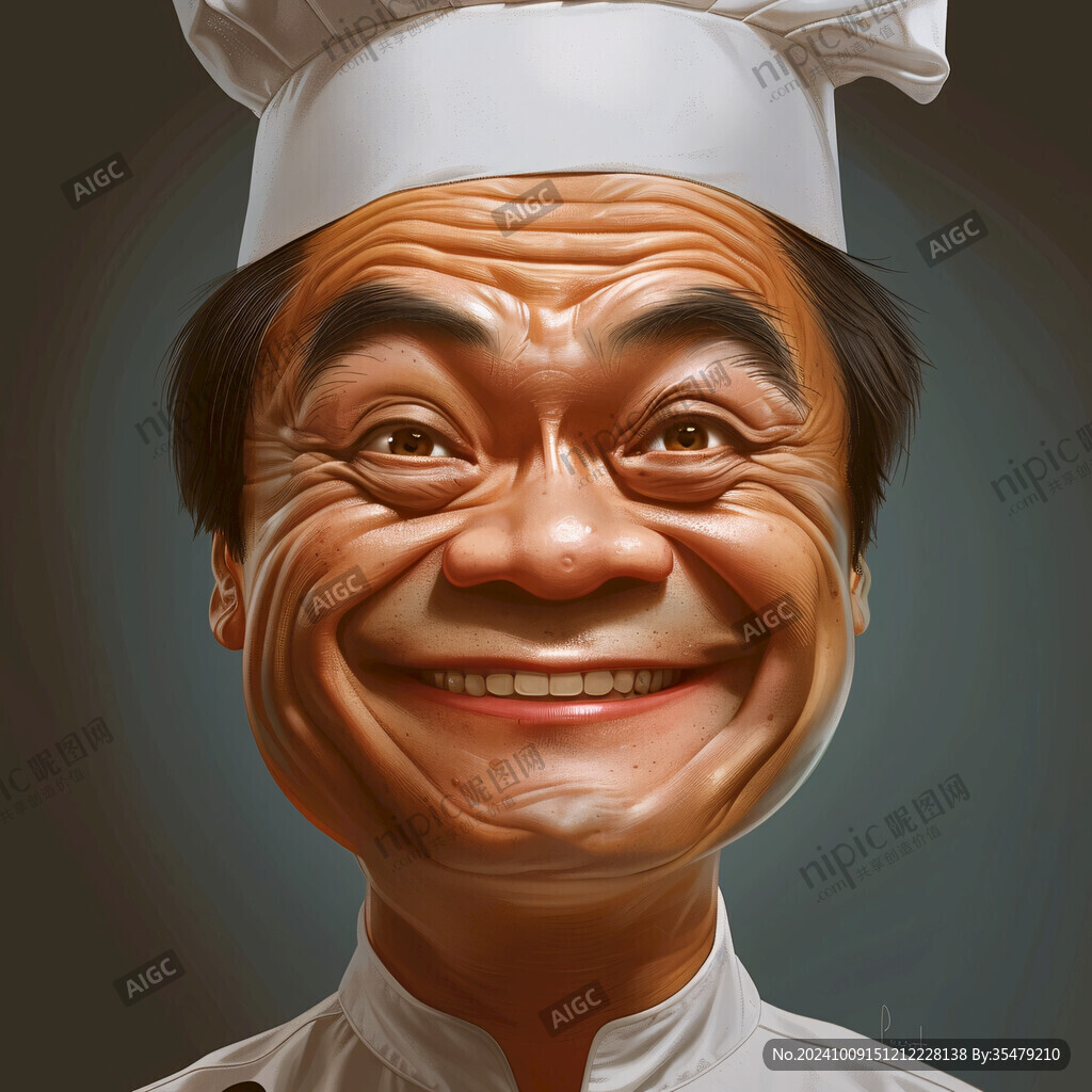 开心男厨师头像