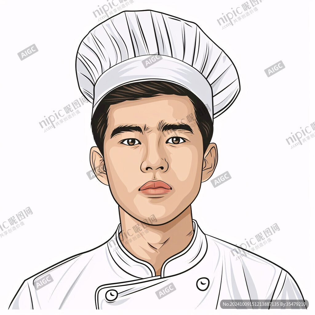 年轻男厨师头像