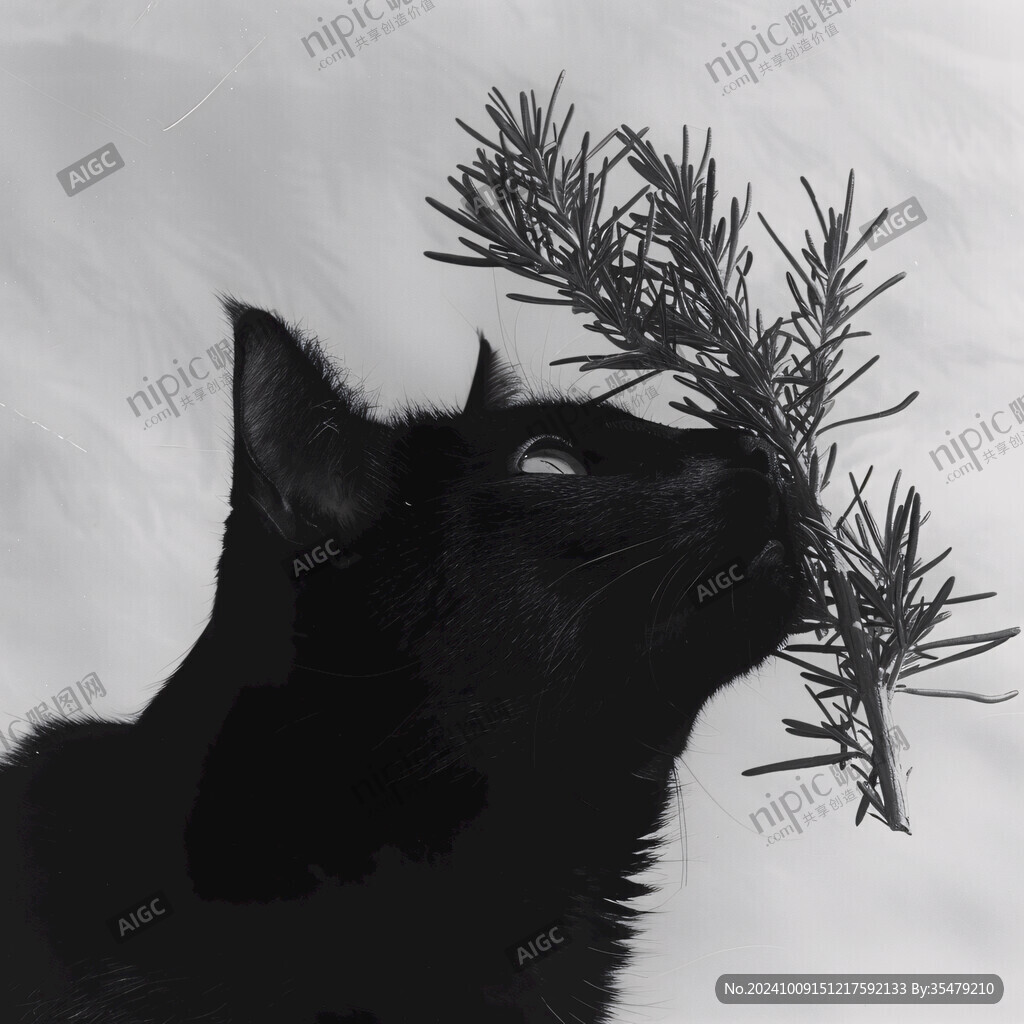 写实猫毛茸茸宠物插画