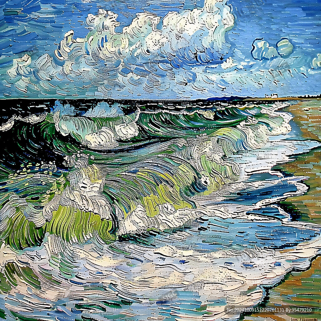海浪美术绘画