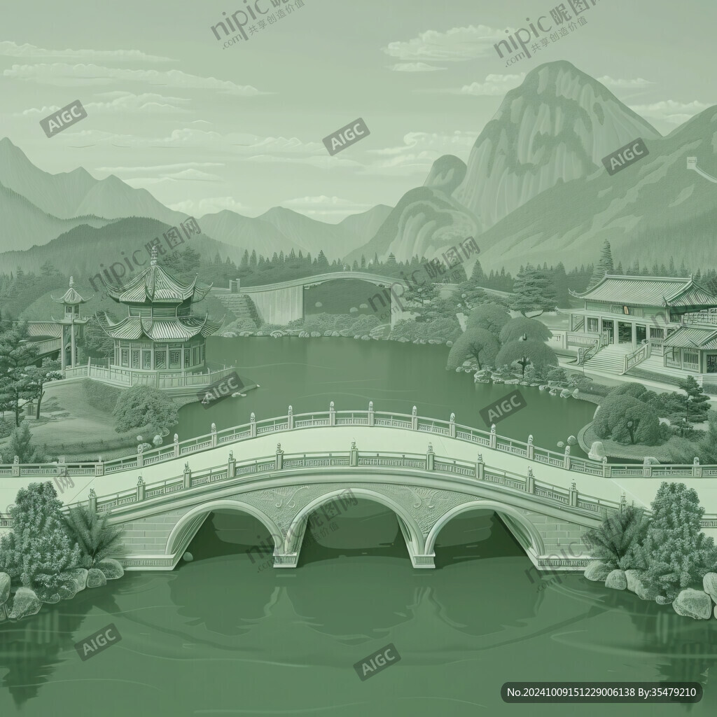 五亭桥插画