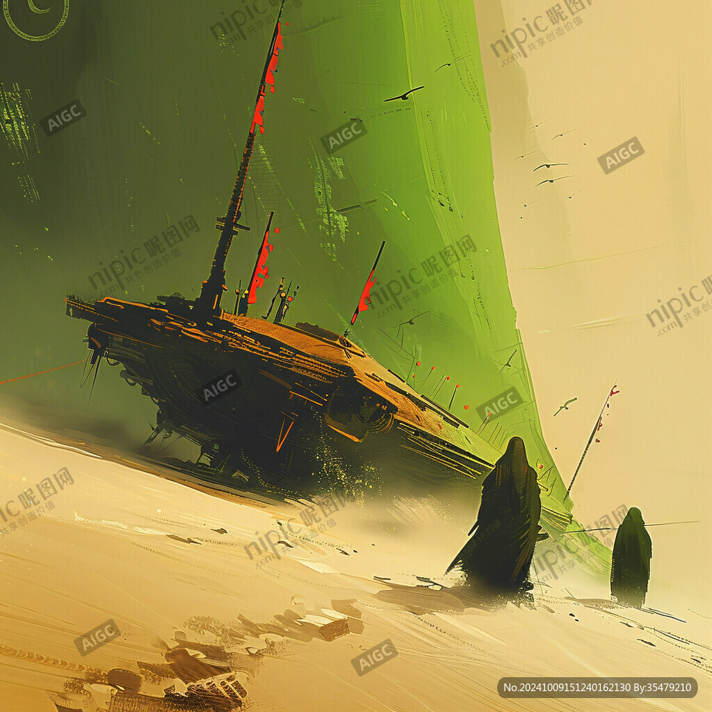 外星球幻想场景插画