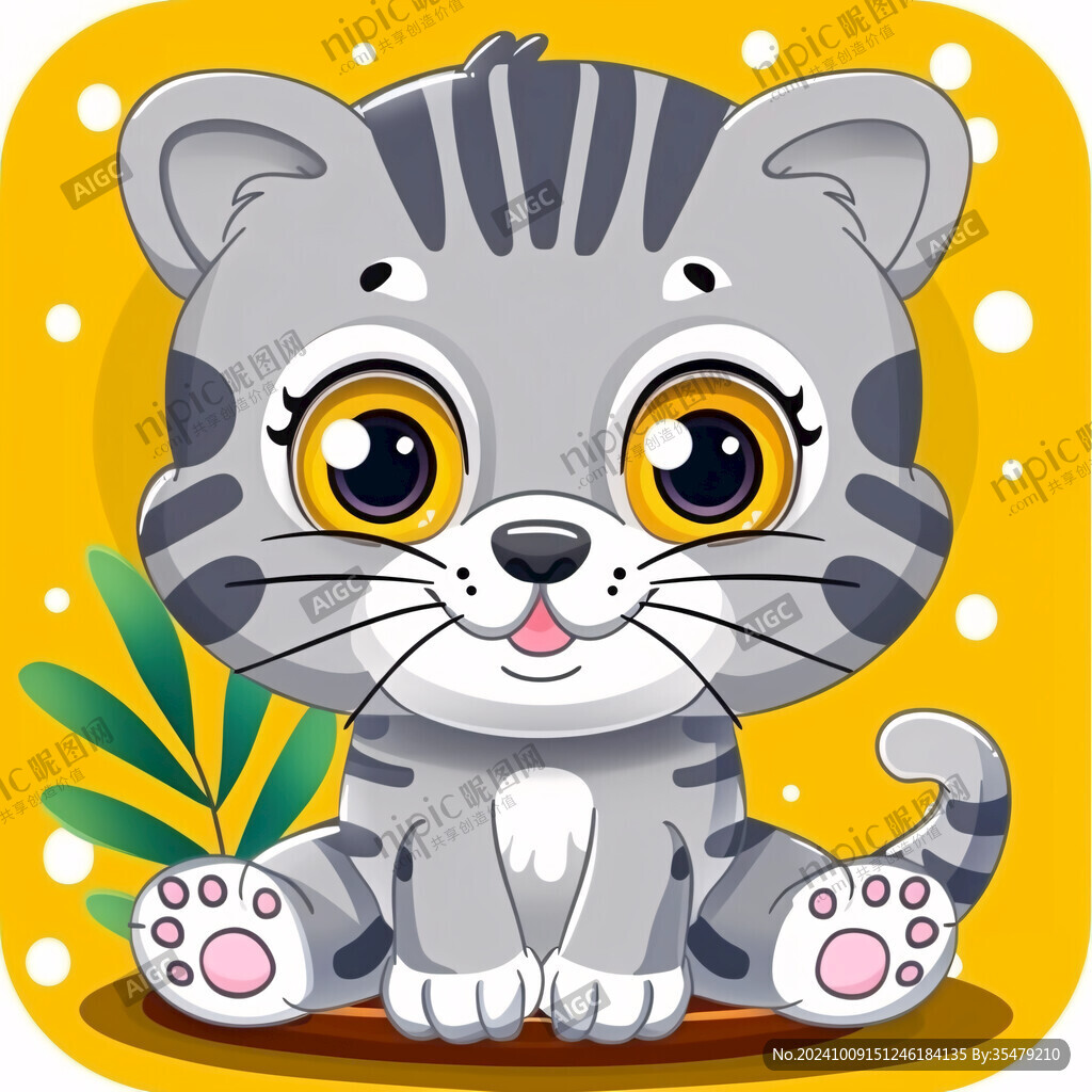 小猫咪卡通插画